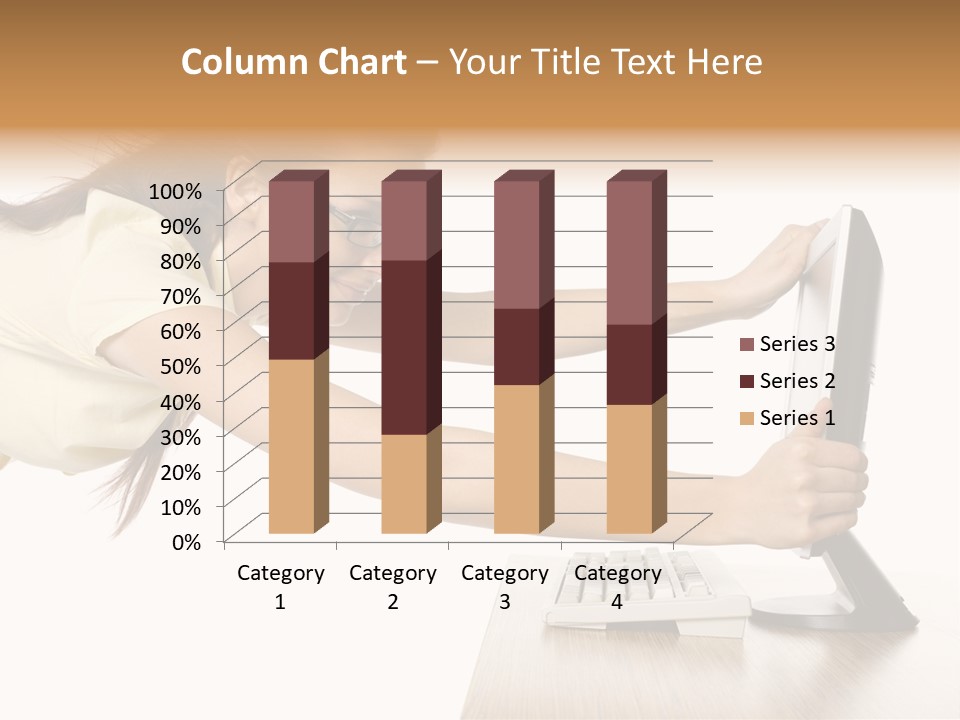 Shocked Desk White PowerPoint Template