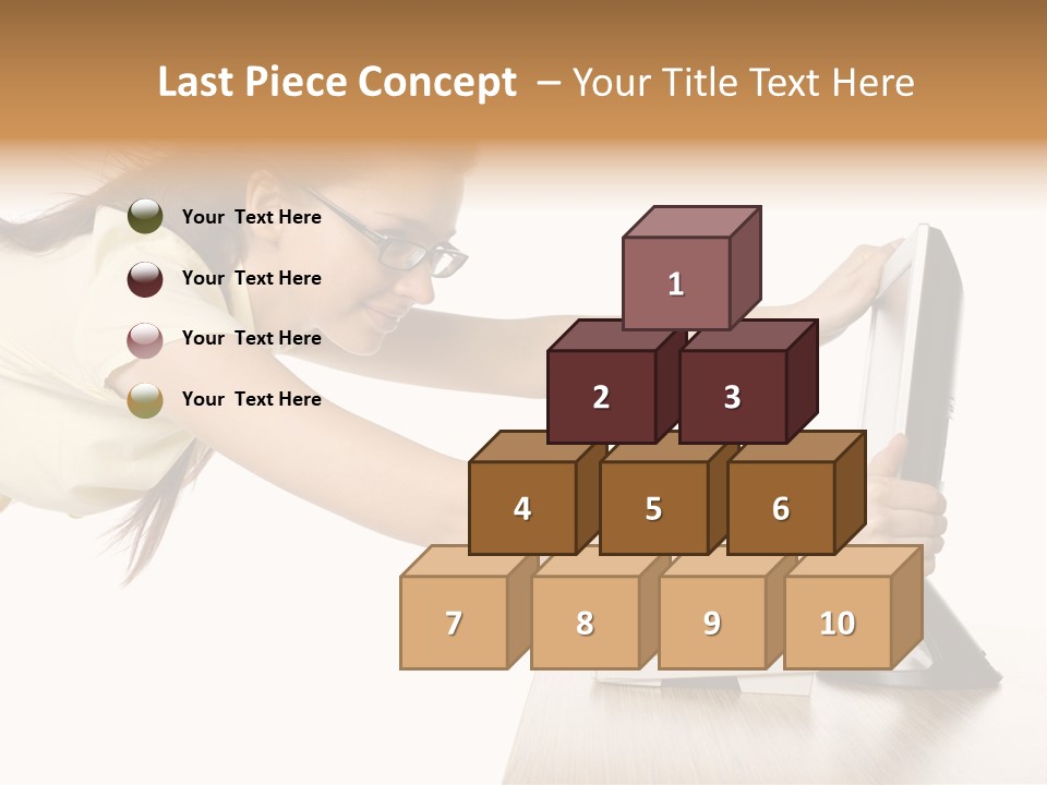 Shocked Desk White PowerPoint Template