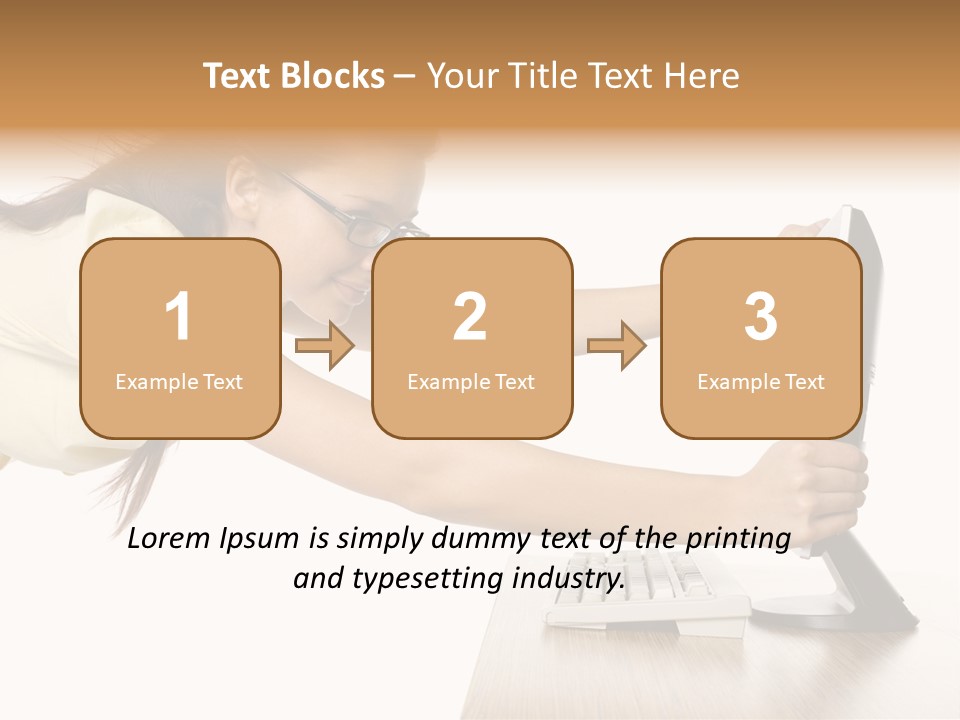 Shocked Desk White PowerPoint Template
