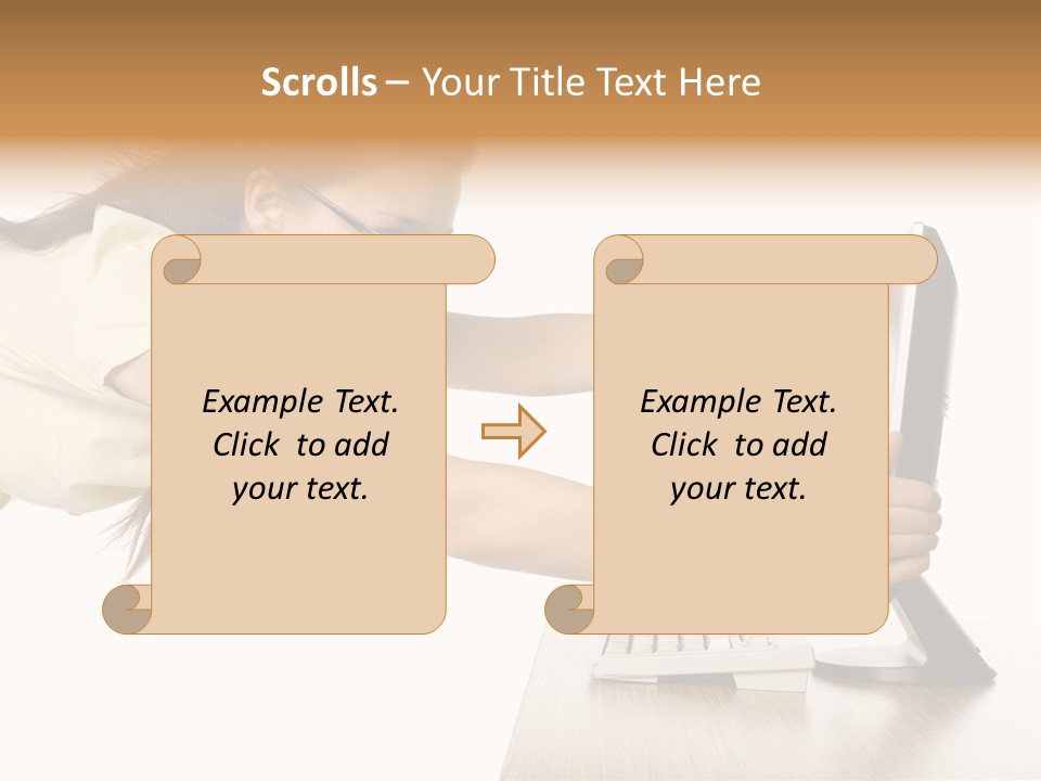 Shocked Desk White PowerPoint Template