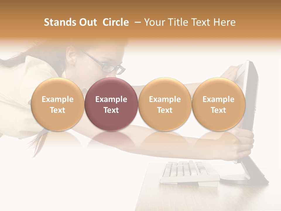 Shocked Desk White PowerPoint Template