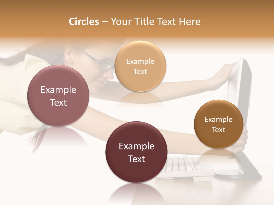 Shocked Desk White PowerPoint Template