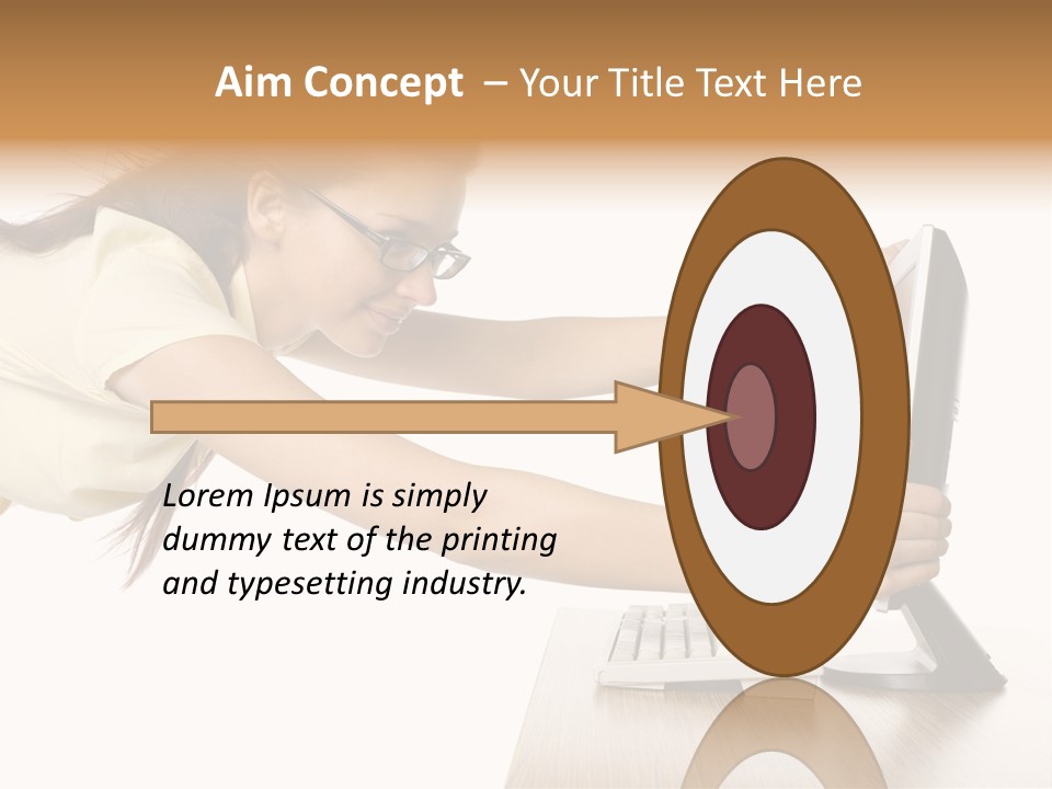 Shocked Desk White PowerPoint Template