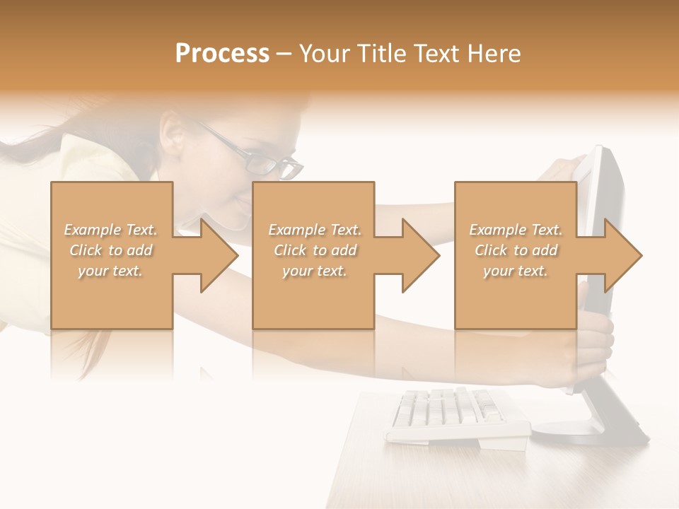 Shocked Desk White PowerPoint Template