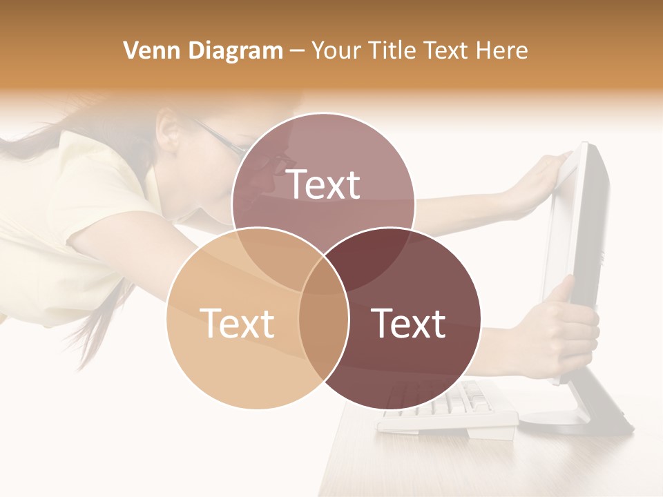 Shocked Desk White PowerPoint Template
