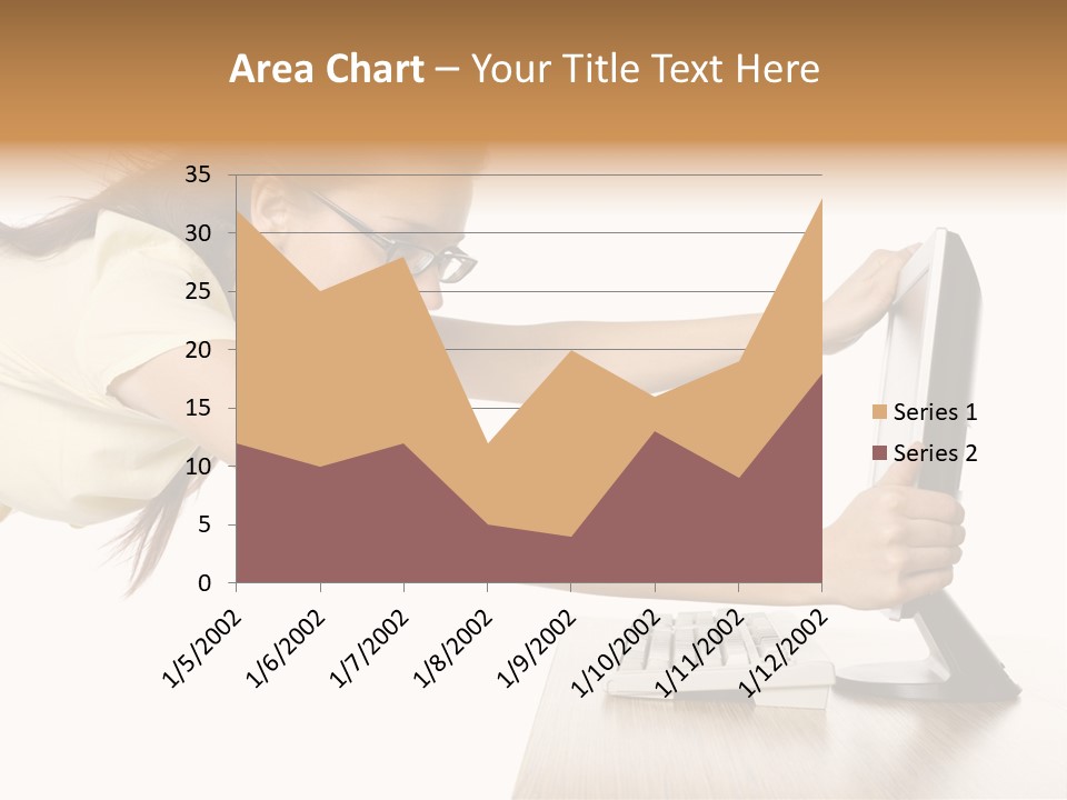 Shocked Desk White PowerPoint Template