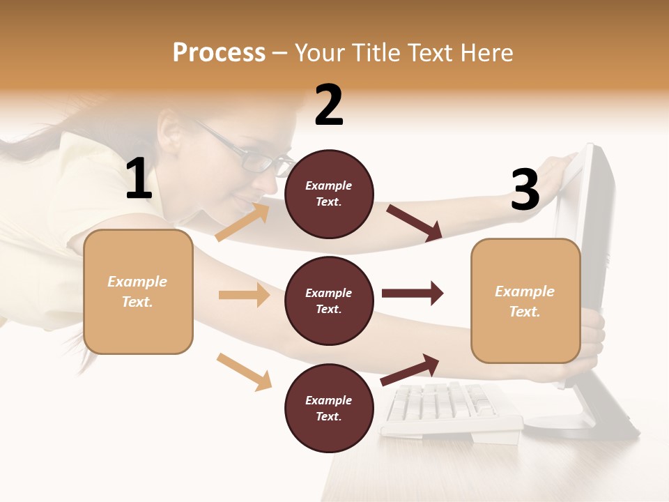 Shocked Desk White PowerPoint Template