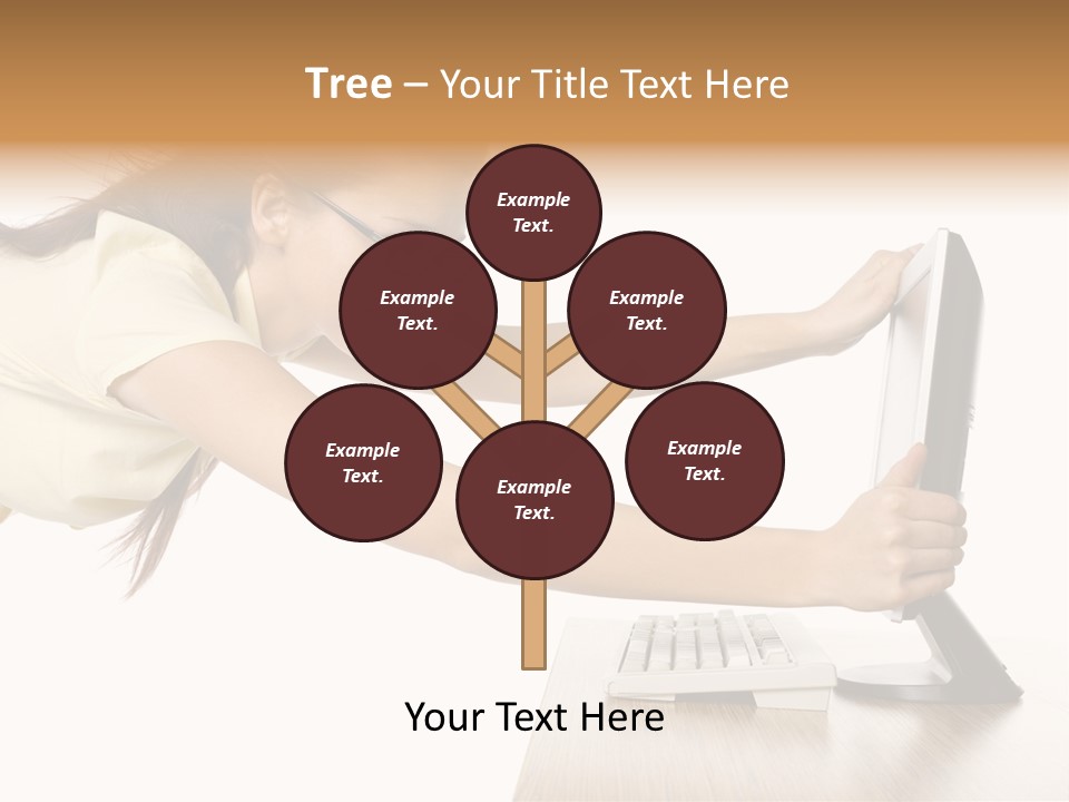 Shocked Desk White PowerPoint Template
