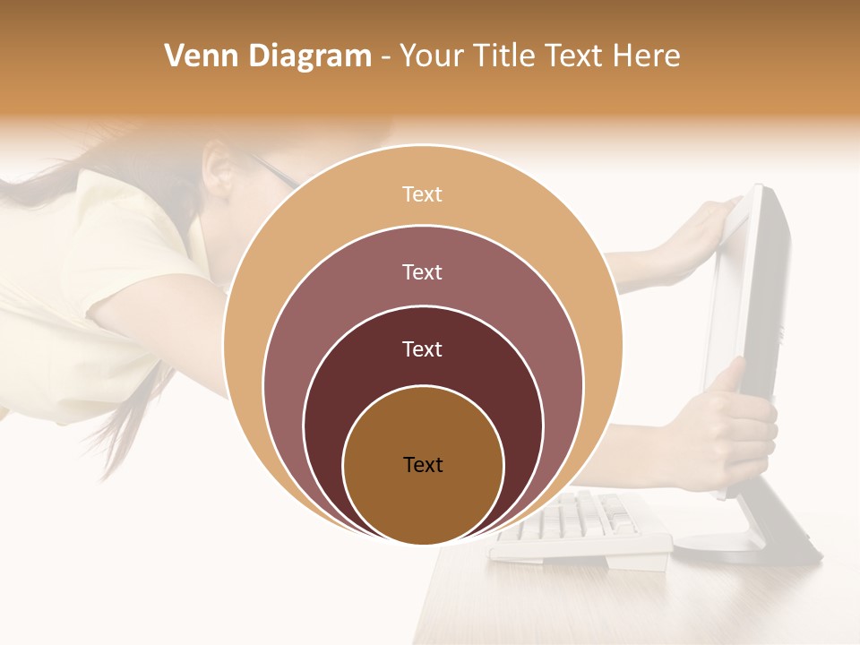 Shocked Desk White PowerPoint Template