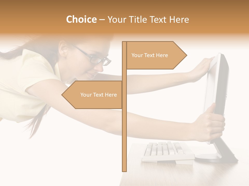Shocked Desk White PowerPoint Template