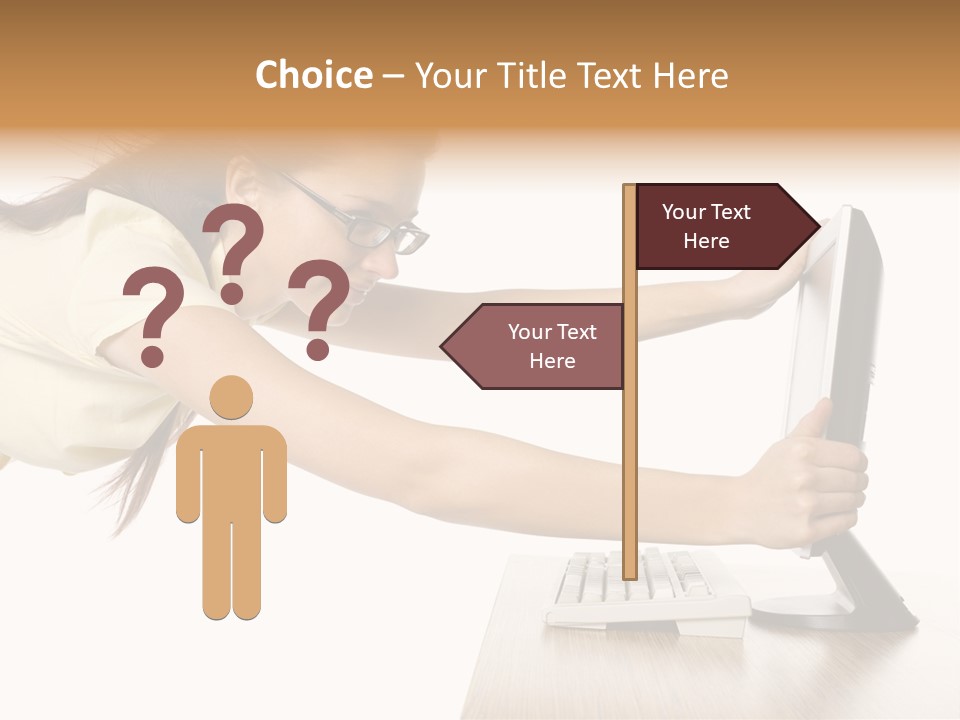 Shocked Desk White PowerPoint Template