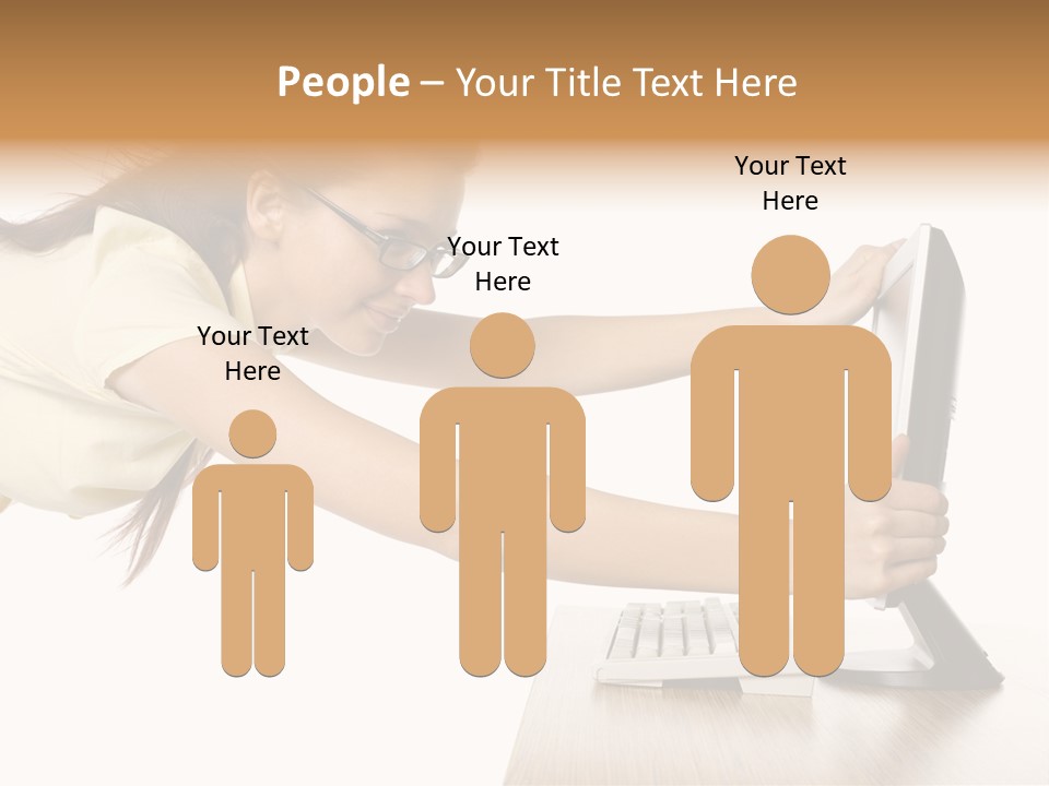 Shocked Desk White PowerPoint Template