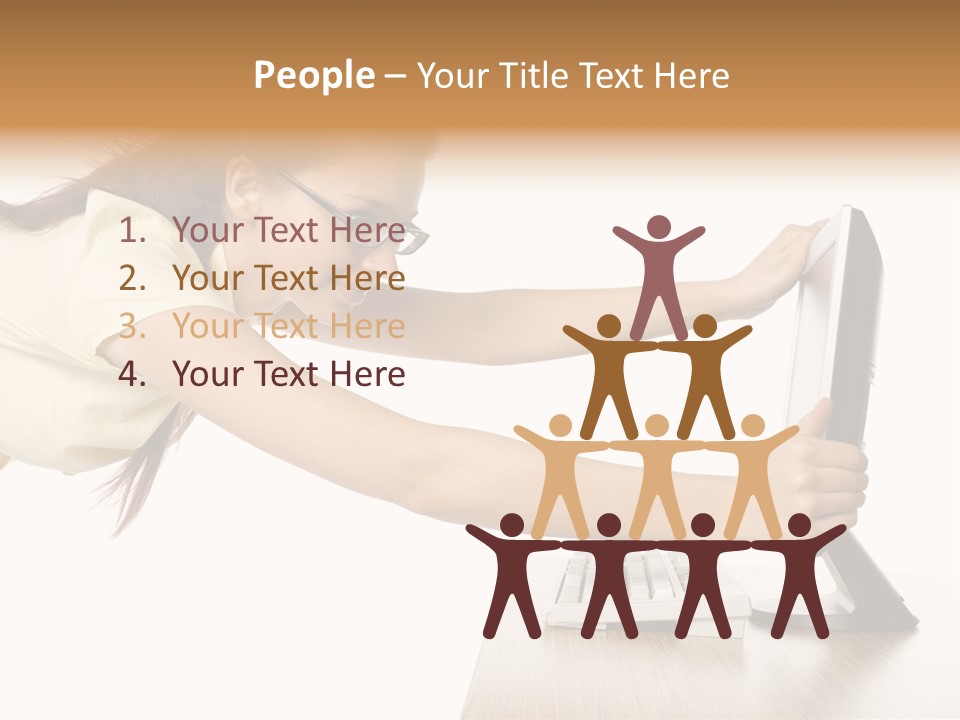 Shocked Desk White PowerPoint Template