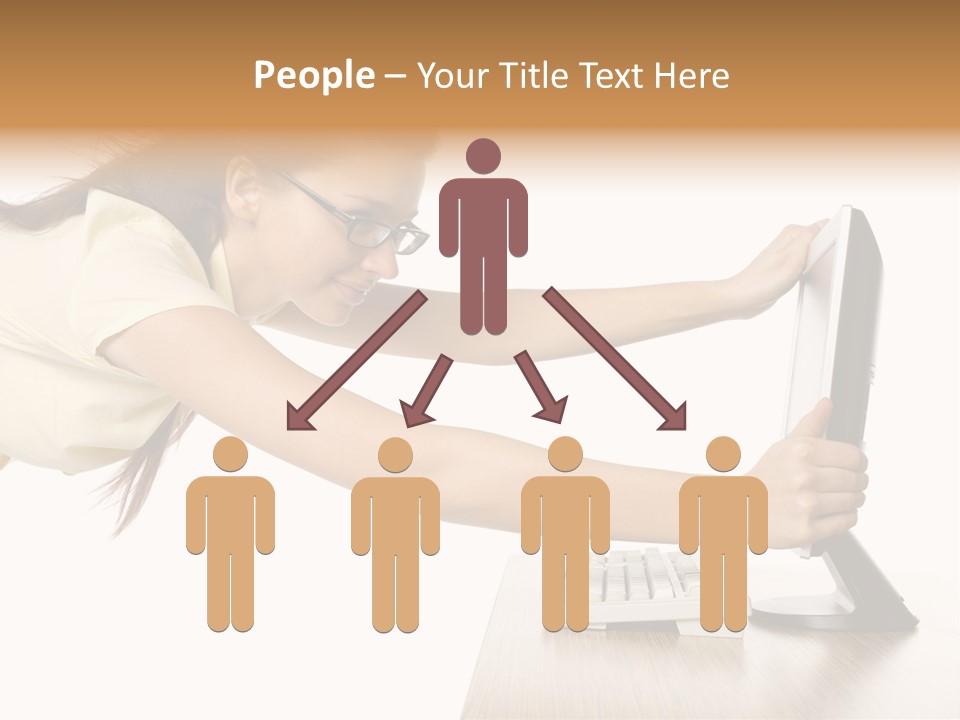 Shocked Desk White PowerPoint Template