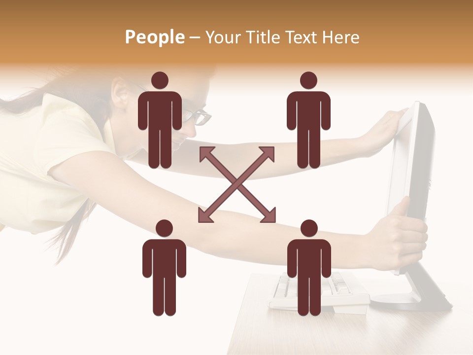 Shocked Desk White PowerPoint Template