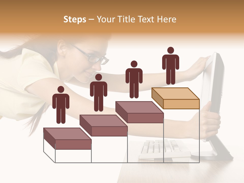Shocked Desk White PowerPoint Template