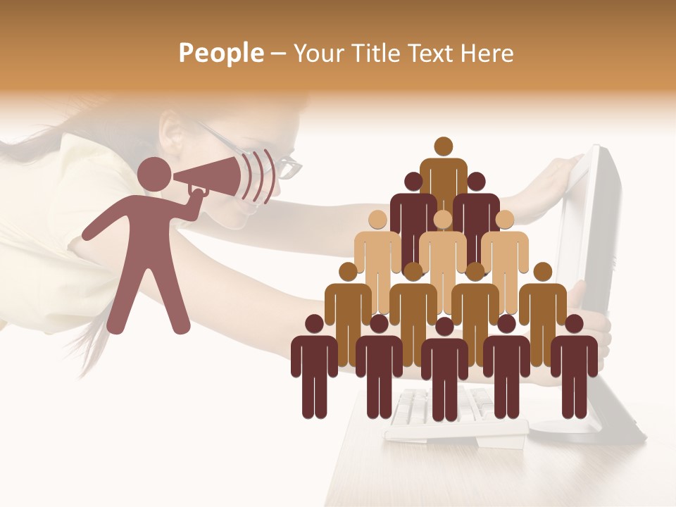 Shocked Desk White PowerPoint Template