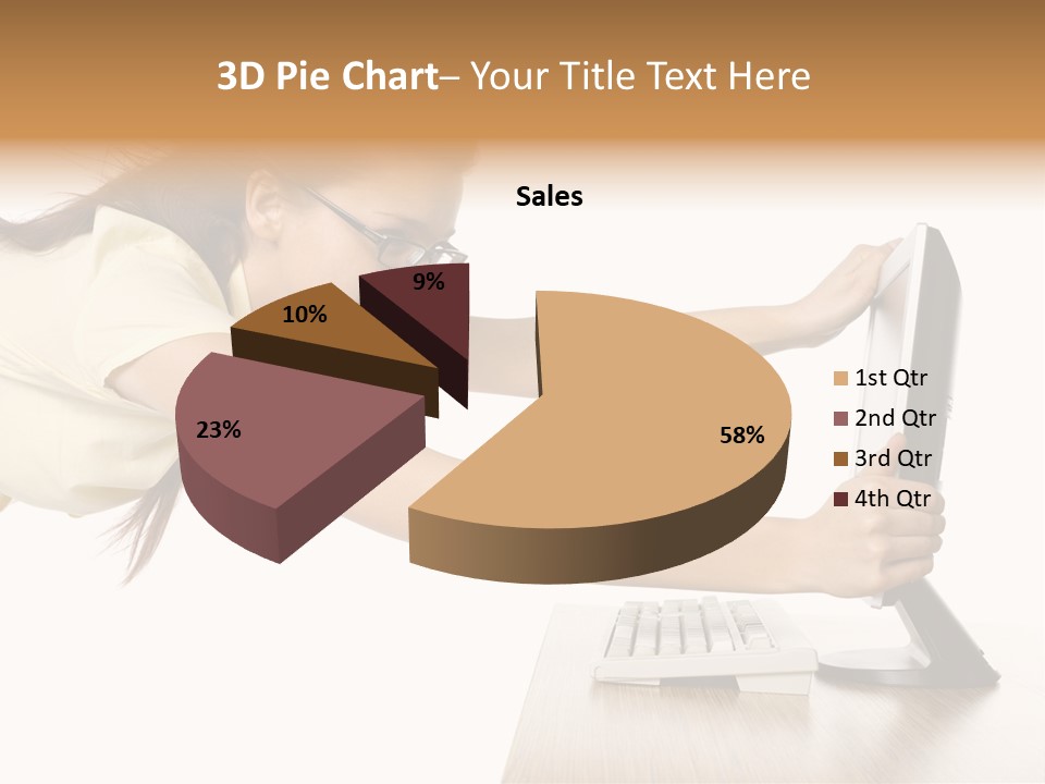 Shocked Desk White PowerPoint Template