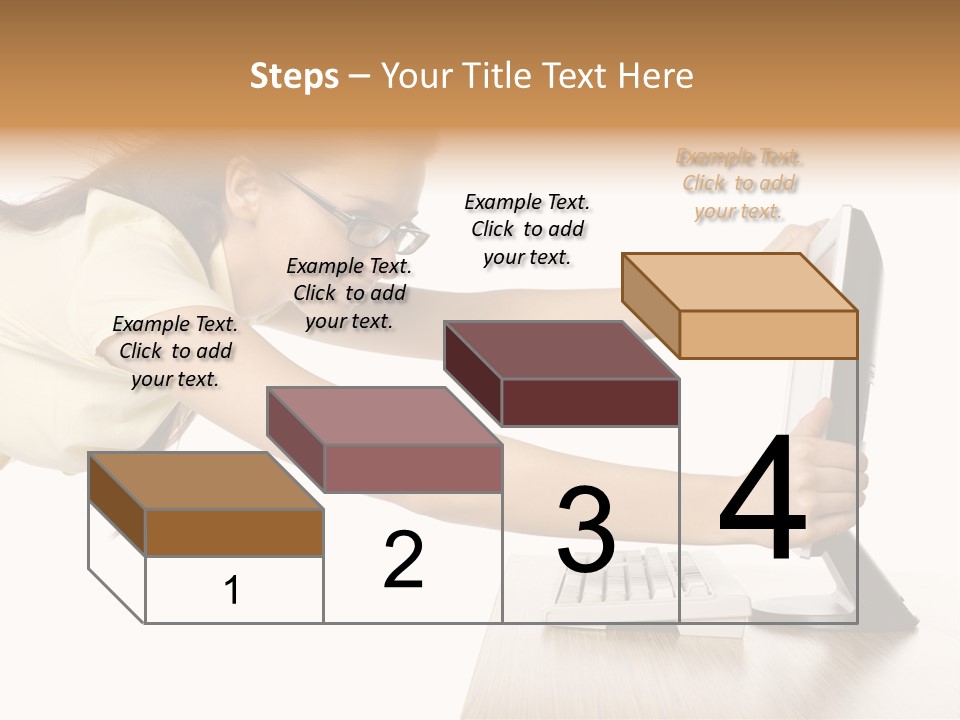 Shocked Desk White PowerPoint Template