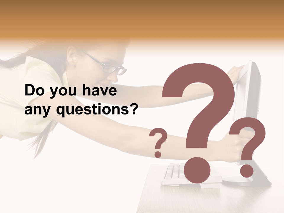 Shocked Desk White PowerPoint Template