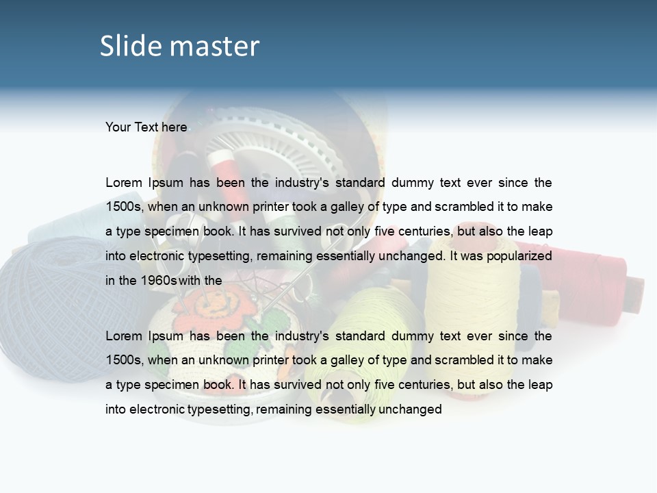 Fashion Sew Needlework PowerPoint Template