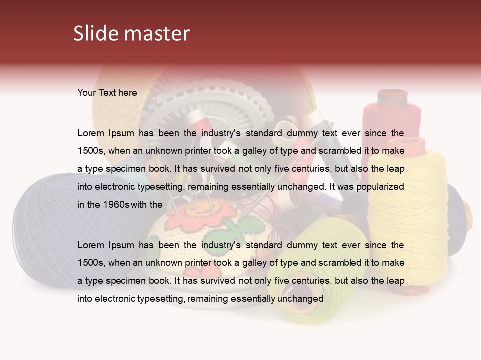 Housewife Tool White PowerPoint Template