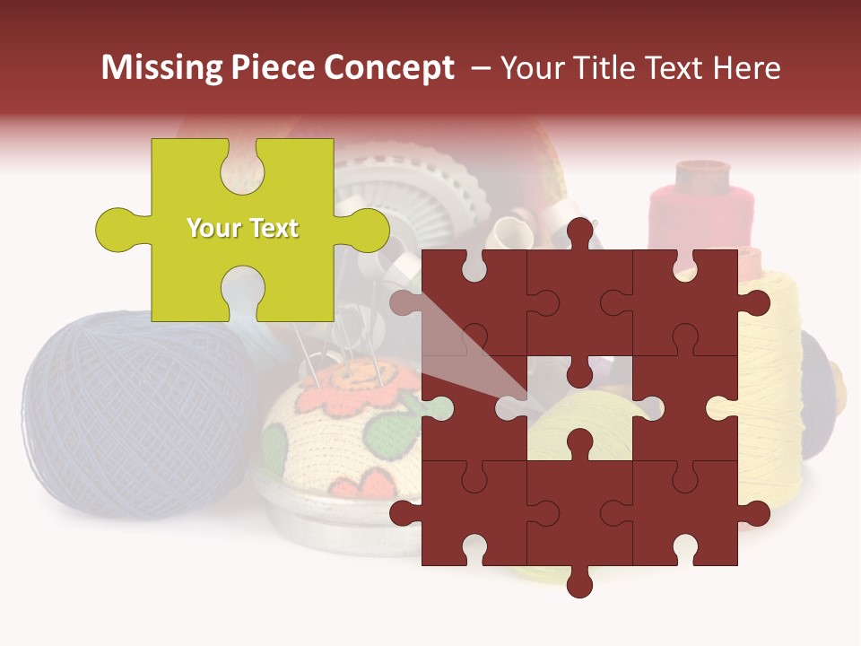 Housewife Tool White PowerPoint Template