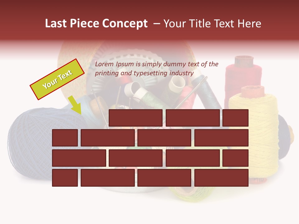 Housewife Tool White PowerPoint Template