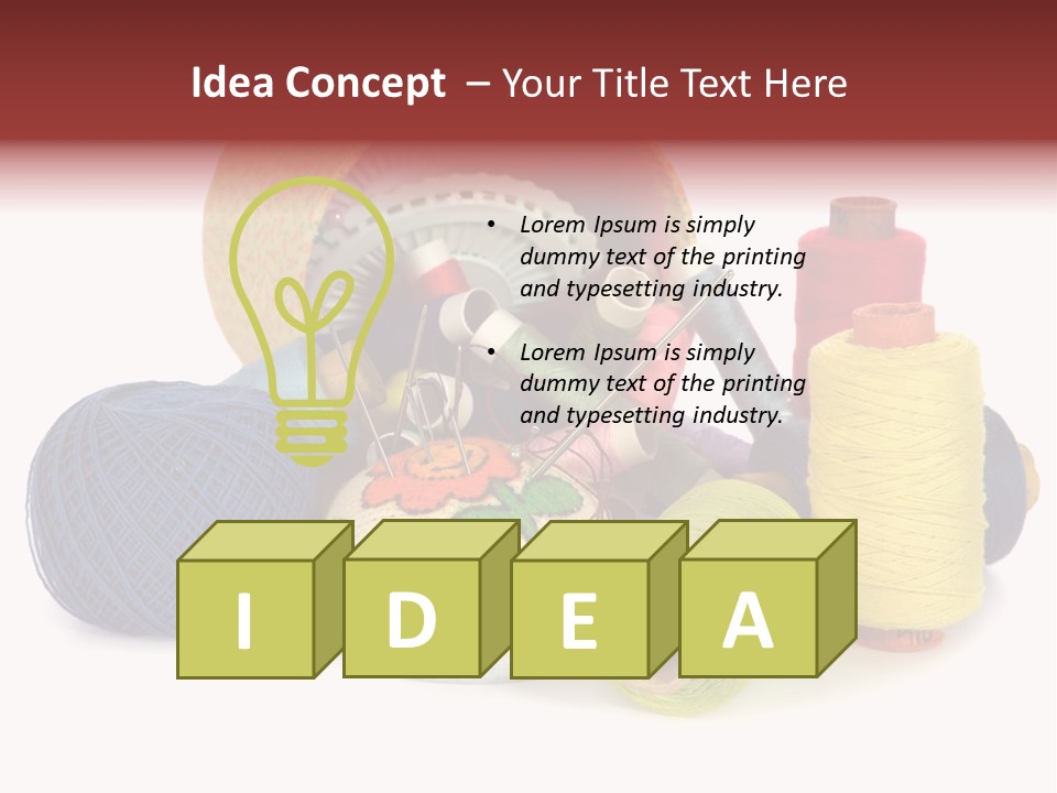 Housewife Tool White PowerPoint Template