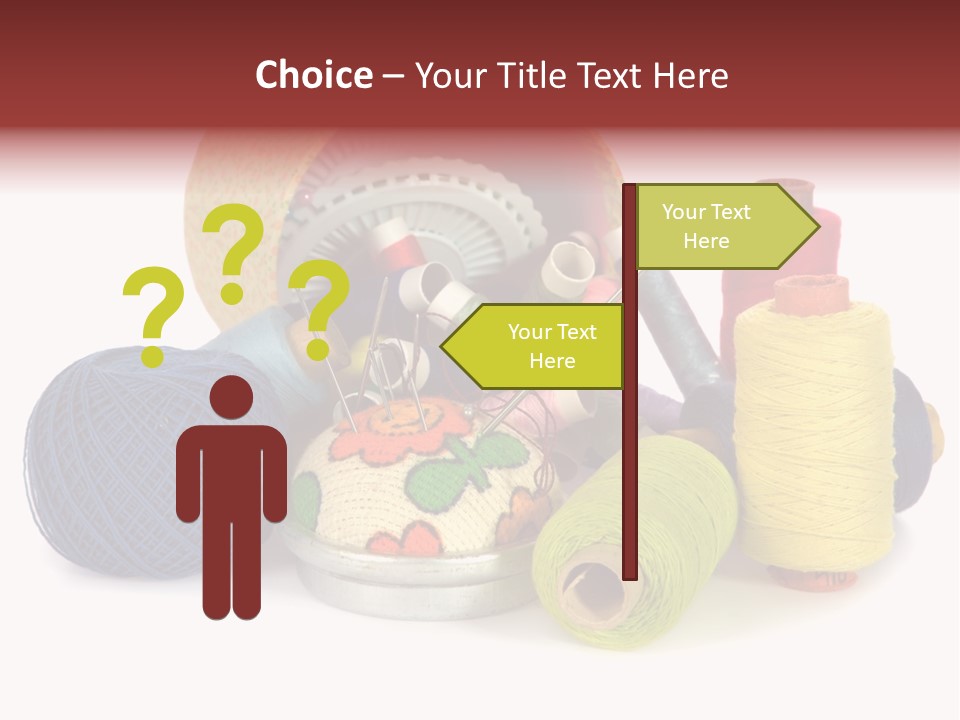 Housewife Tool White PowerPoint Template