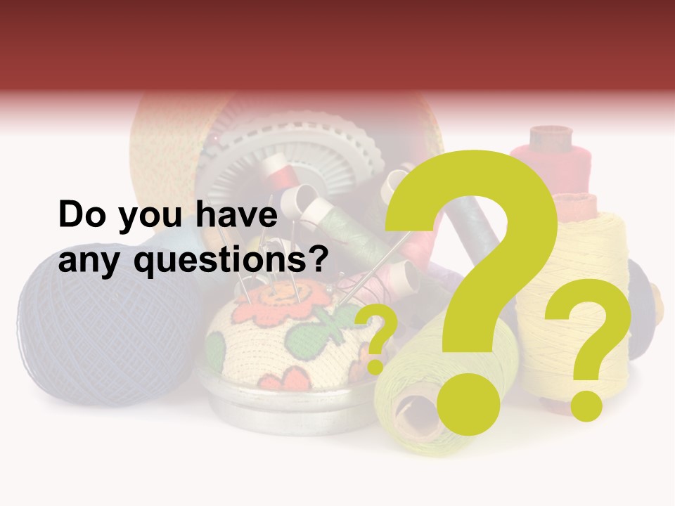 Housewife Tool White PowerPoint Template