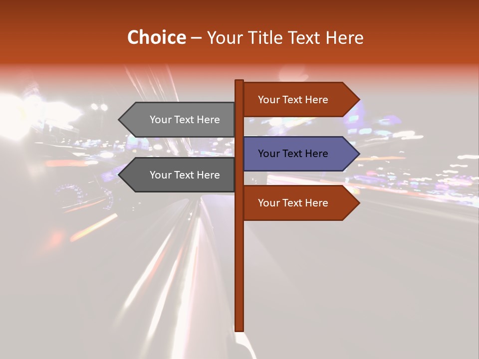 Building Traffic Light PowerPoint Template