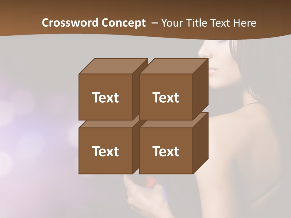 Caucasian Shaking Female PowerPoint Template