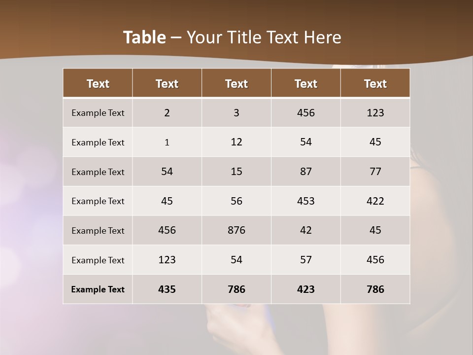 Caucasian Shaking Female PowerPoint Template