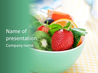 Grapefruit Raw Fruity PowerPoint Template