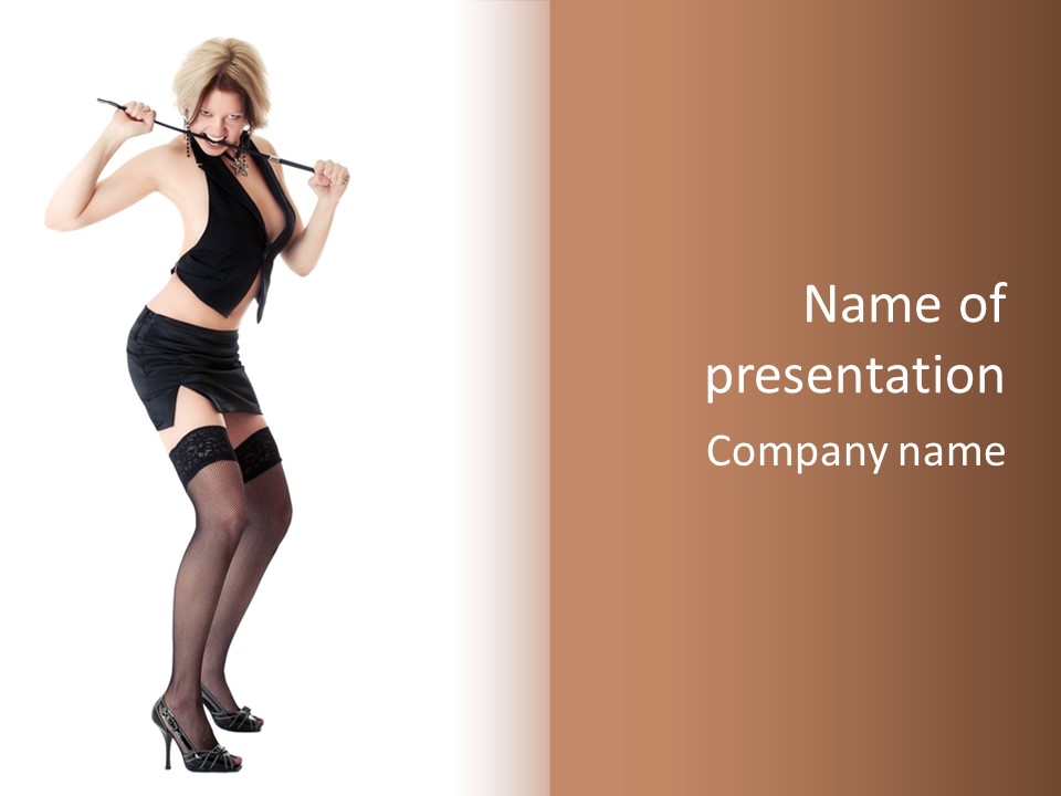 Mistress Young Isolated PowerPoint Template