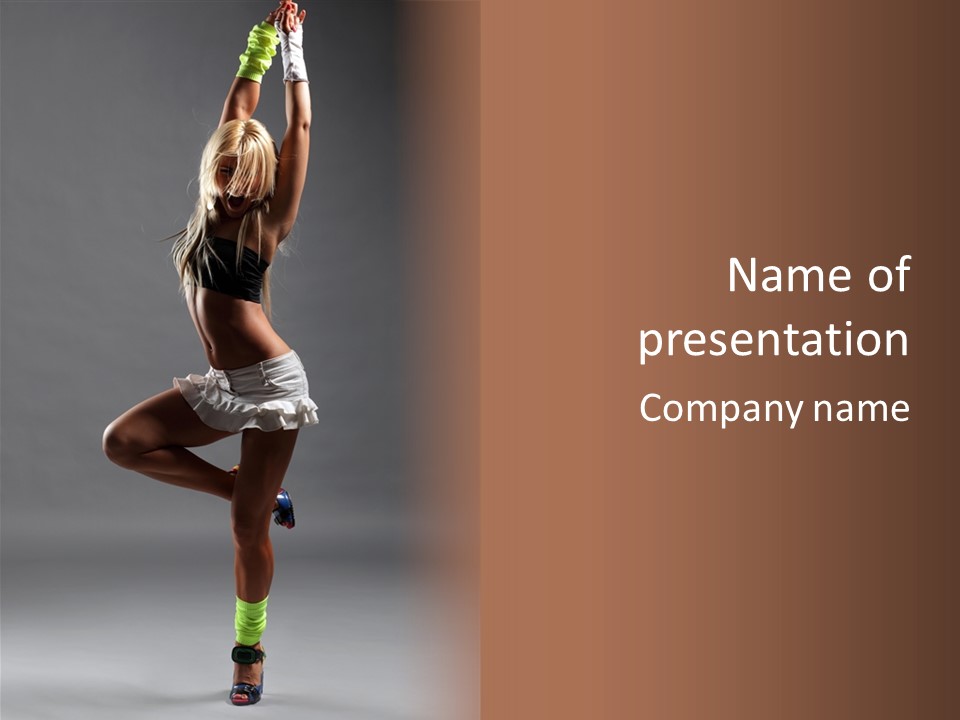 Caucasian Performer Desire PowerPoint Template