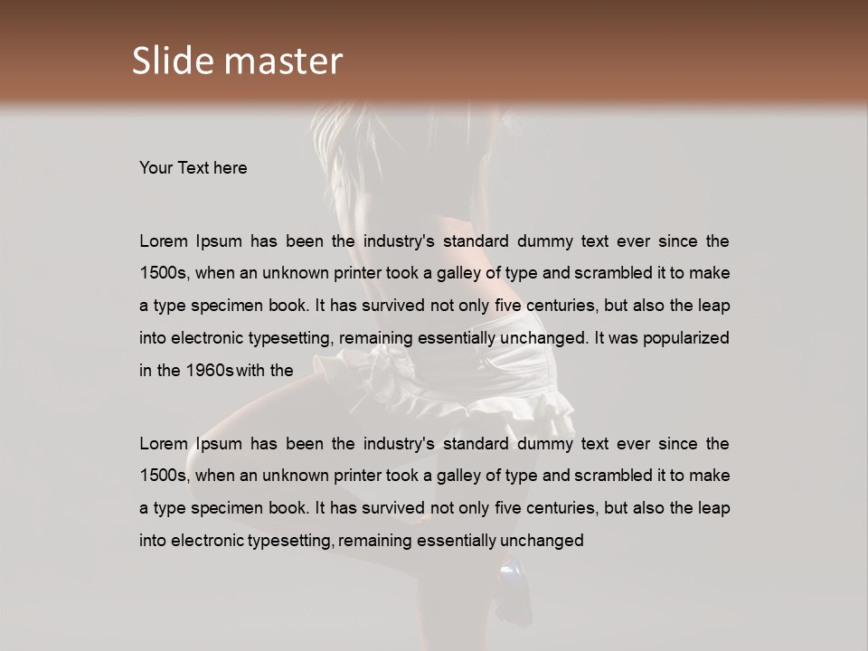 Caucasian Performer Desire PowerPoint Template