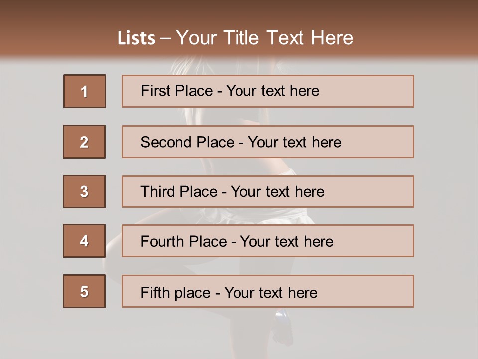 Caucasian Performer Desire PowerPoint Template