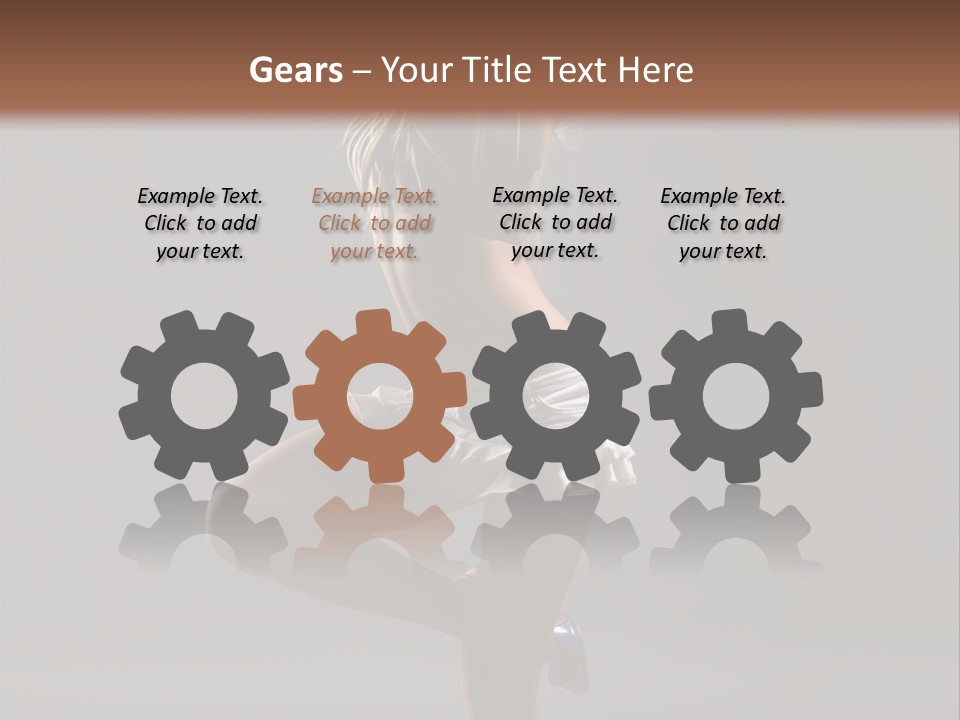 Caucasian Performer Desire PowerPoint Template