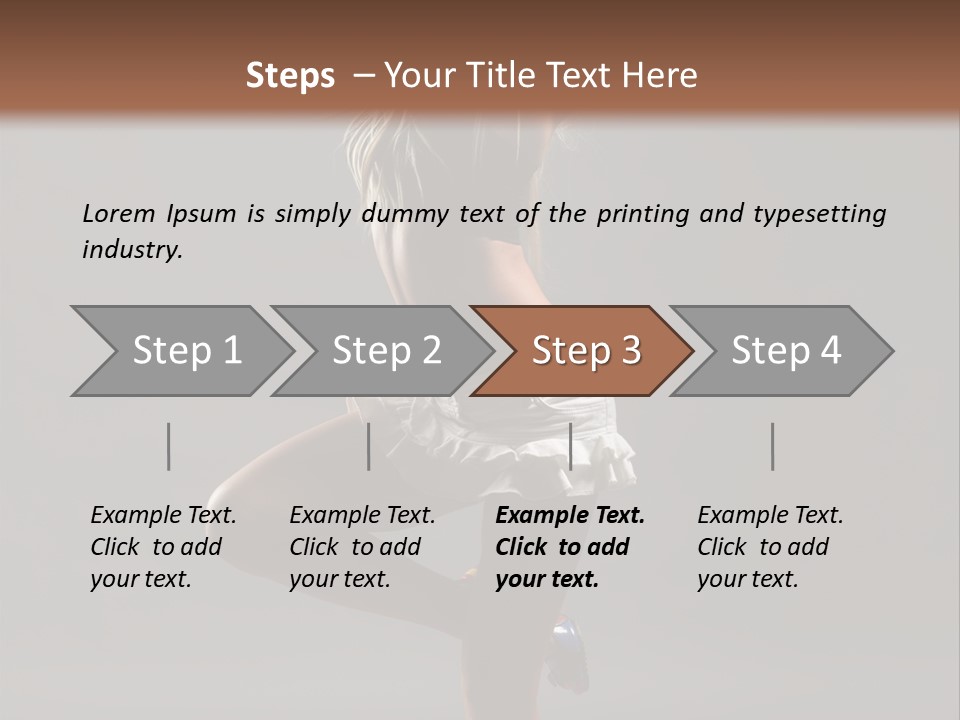 Caucasian Performer Desire PowerPoint Template