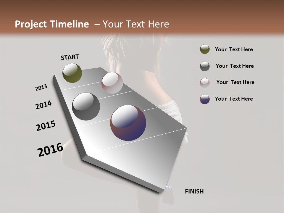 Caucasian Performer Desire PowerPoint Template