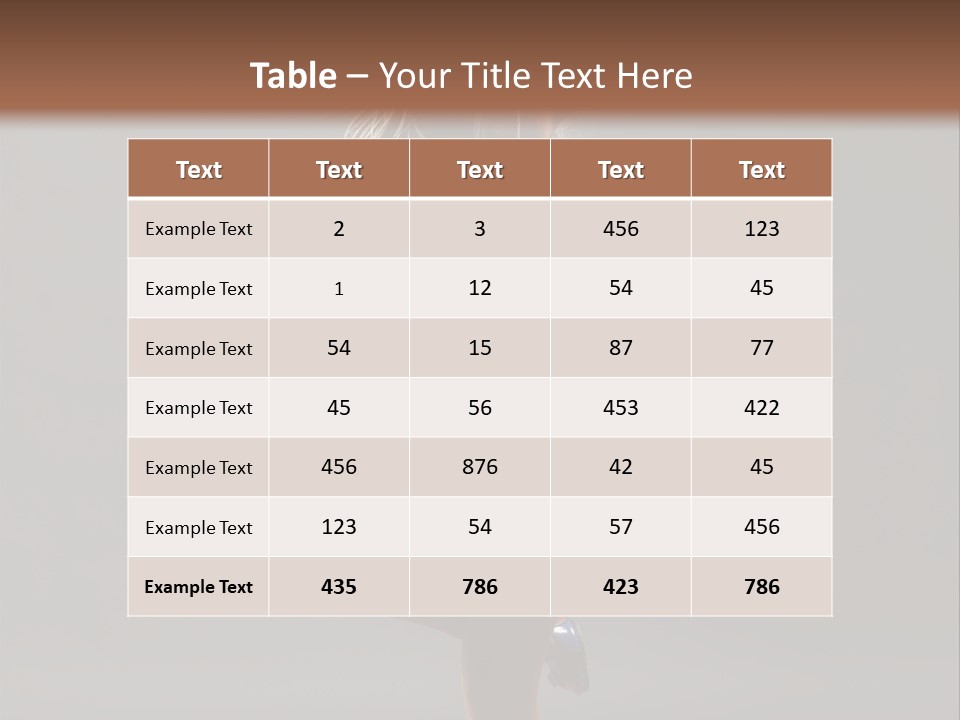 Caucasian Performer Desire PowerPoint Template