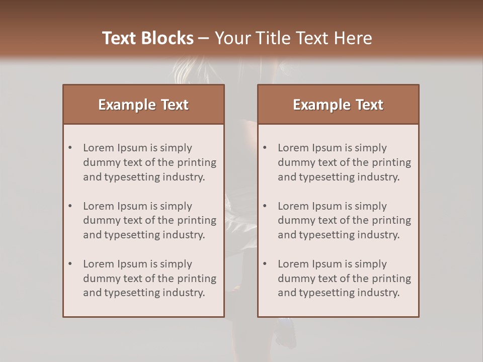 Caucasian Performer Desire PowerPoint Template