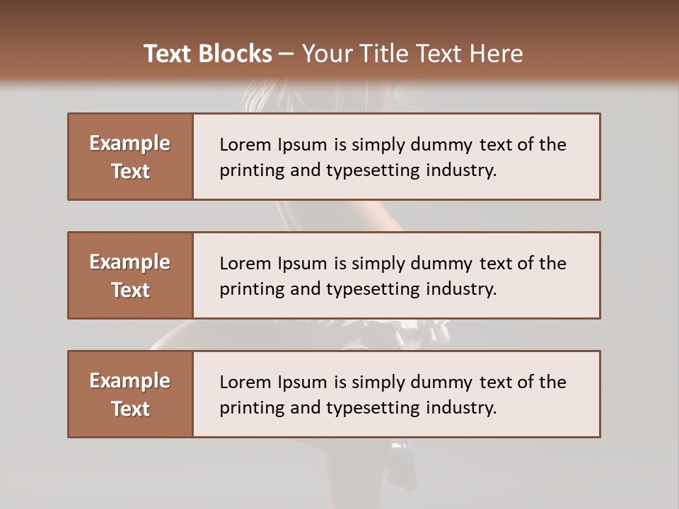 Caucasian Performer Desire PowerPoint Template