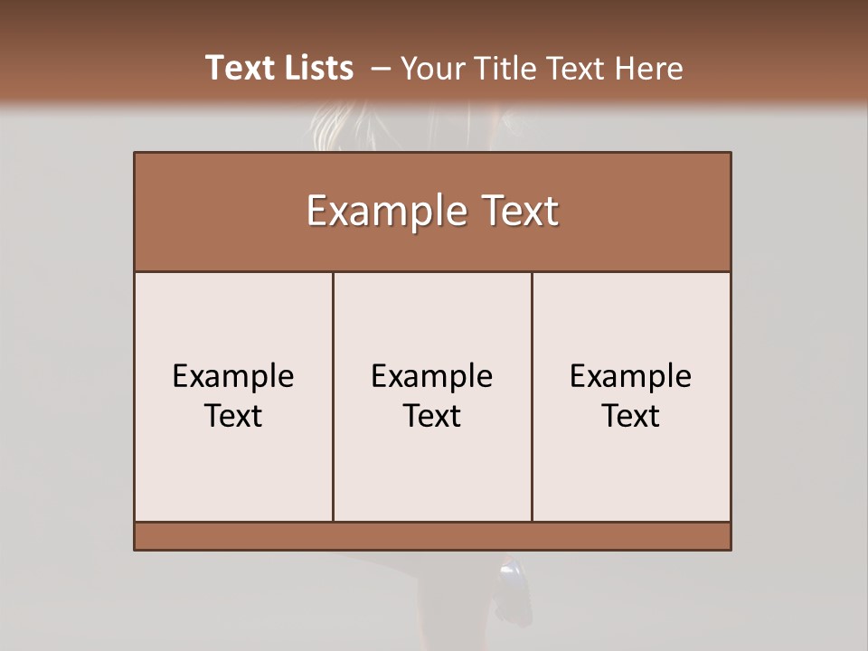 Caucasian Performer Desire PowerPoint Template