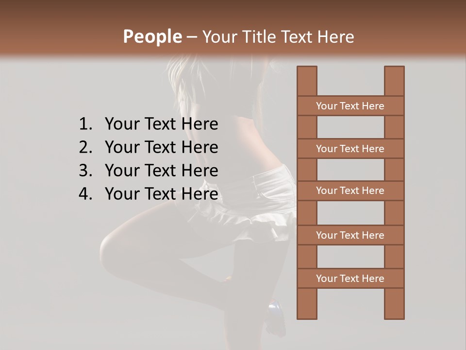 Caucasian Performer Desire PowerPoint Template