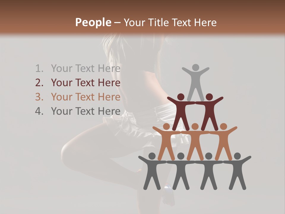 Caucasian Performer Desire PowerPoint Template