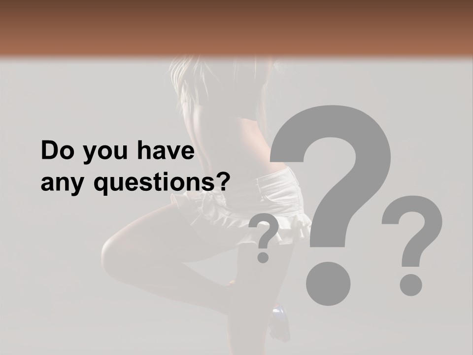 Caucasian Performer Desire PowerPoint Template