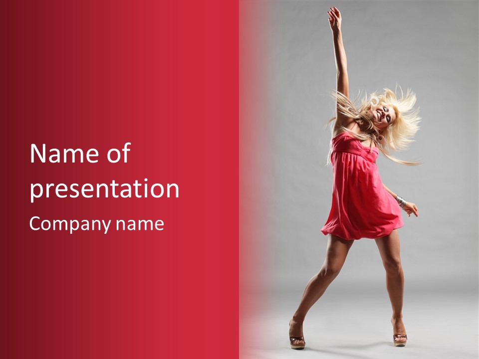 Caucasian Shaking Female PowerPoint Template